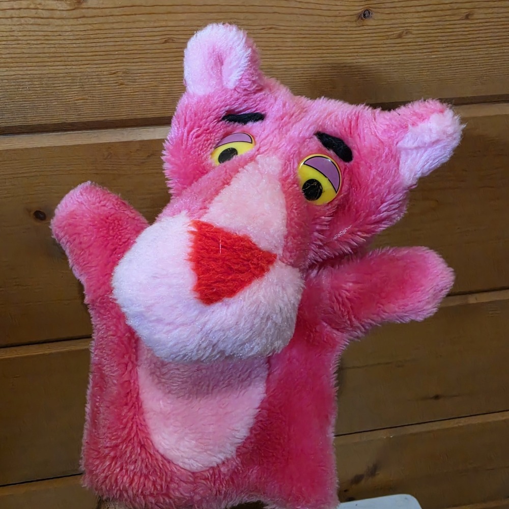 Vintage 1980s 80s Pink Panther hand Puppet Rare HTF